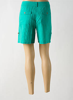 Short fermeture zippée sous rabat boutonné vert ÉTYMOLOGIE femme