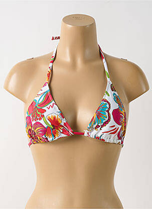 Haut de maillot de bain fermeture liens à nouer haut triangles blanc COLLINE femme