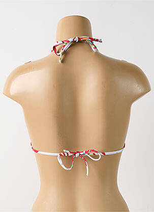 Haut de maillot de bain fermeture liens à nouer haut triangles blanc COLLINE femme