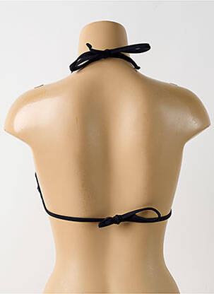Haut de maillot de bain fermeture liens à nouer haut triangles noir CBK femme