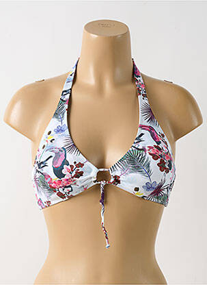 Haut de maillot de bain haut triangles haut triangles blanc CBK femme