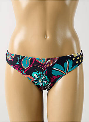 Bas de maillot de bain imprimé fantaisie culotte noir COLLINE femme