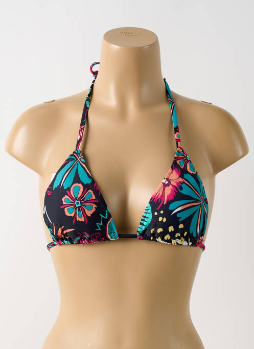 Haut de maillot de bain fermeture liens à nouer haut triangles noir COLLINE femme