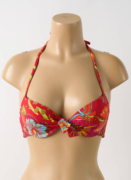 Haut de maillot de bain rouge COLLINE pour femme