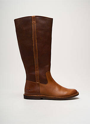 Bottines/boots matière lisse talon plat jusqu'à 3cm marron KICKERS femme