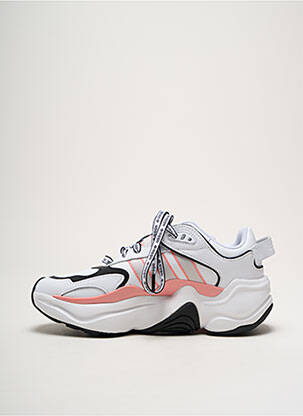 Baskets matière lisse talon de 4 à 6cm blanc ADIDAS femme