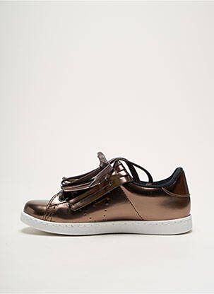 Baskets matière lisse talon plat jusqu'à 3cm marron VICTORIA femme