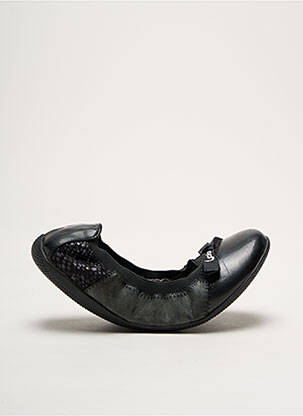 Ballerines fermeture elastique bout rond noir LPB fille