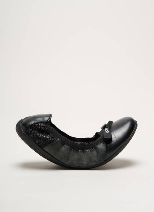 Ballerines fermeture elastique bout rond noir LPB fille