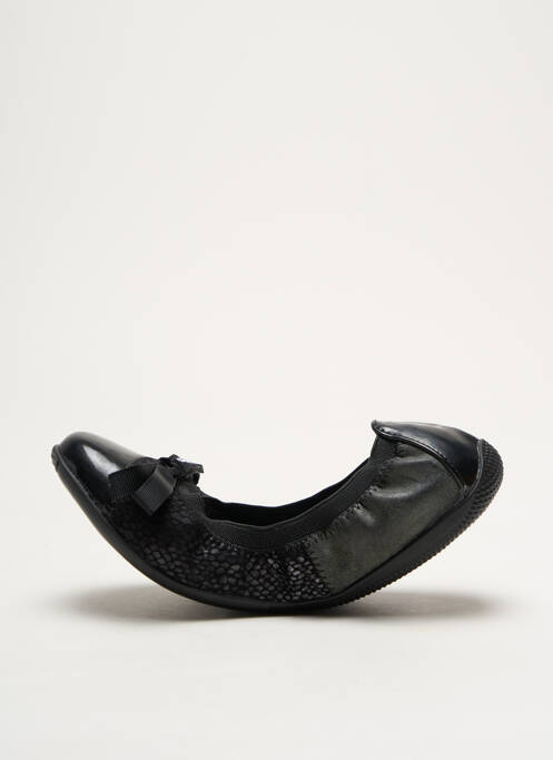 Ballerines fermeture elastique bout rond noir LPB fille