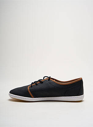Baskets matière lisse bout rond noir LAFEYT homme
