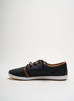 Baskets matière lisse bout rond noir LAFEYT homme