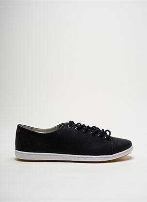 Baskets matière lisse bout rond noir LAFEYT homme