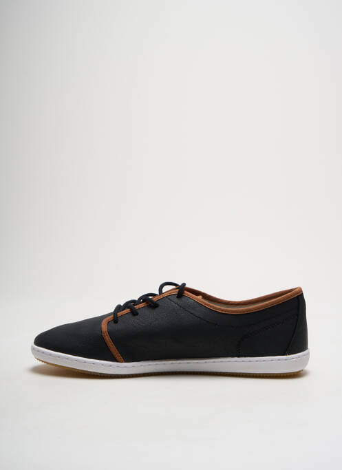 Baskets matière lisse bout rond noir LAFEYT homme