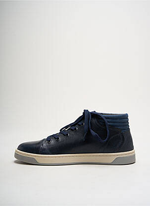 Baskets tissage satiné bout rond bleu BULLBOXER homme