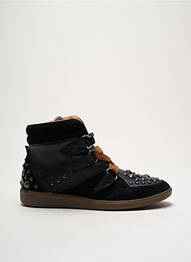 Baskets nubuck talon plat jusqu'à 3cm noir GROUNDFIVE femme
