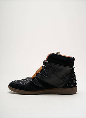 Baskets nubuck talon plat jusqu'à 3cm noir GROUNDFIVE femme