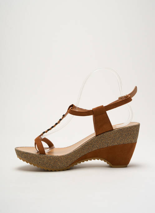 Tongs marron LPB pour femme