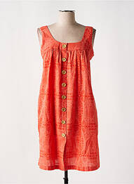 Robe courte coupe évasée fines bretelles orange MASSANA femme
