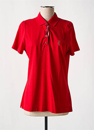 Polo stretch manches courtes rouge MERI & ESCA femme