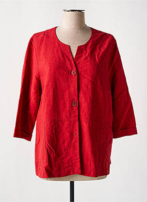 Veste casual col rond rouge GRIFFON femme