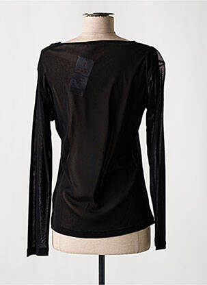 Top col rond manches longues noir GRIFFON femme