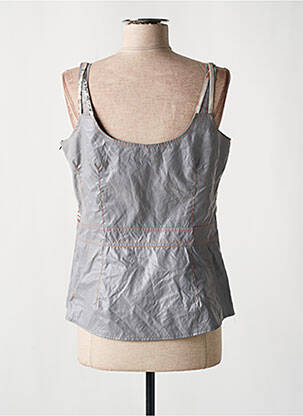 Top imprimé fantaisie fines bretelles gris JEAN DELFIN femme