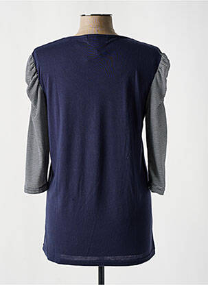 T-shirt manches 3/4 manches 3/4 bleu TEMPO REALE femme