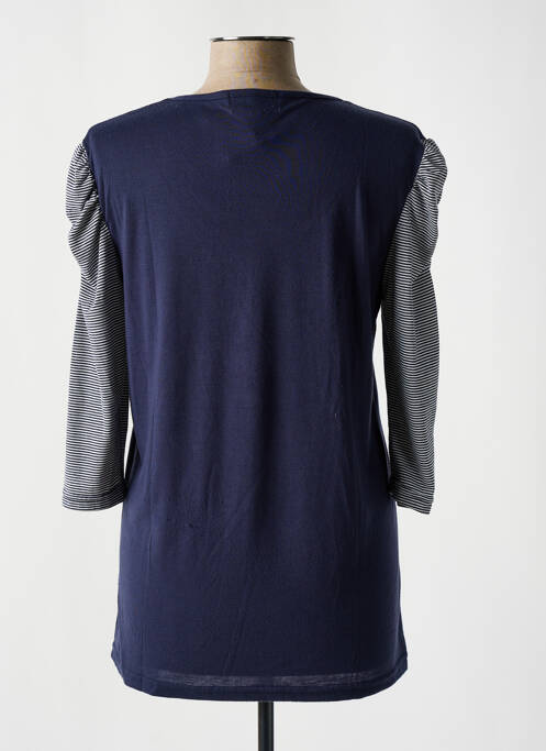 T-shirt manches 3/4 manches 3/4 bleu TEMPO REALE femme