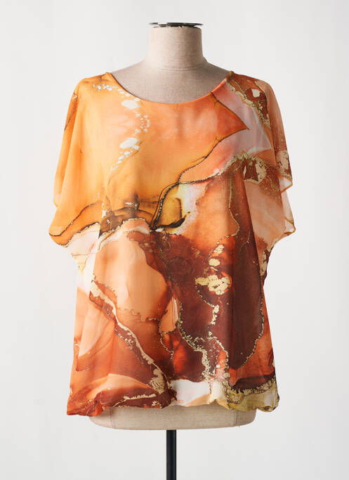 Blouse orange COULEURS DU TEMPS pour femme