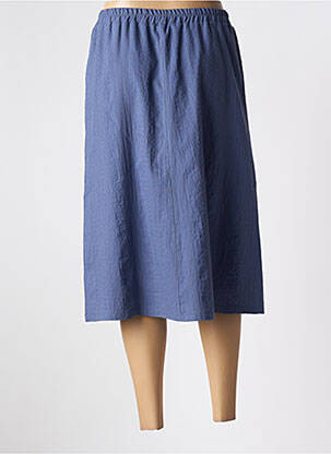 Jupe mi-longue coupe évasée bleu GRIFFON femme