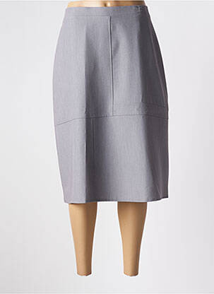 Jupe longue fermeture zippée au dos gris GRIFFON femme