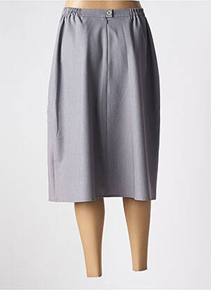 Jupe longue fermeture zippée au dos gris GRIFFON femme