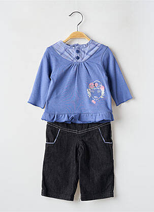 Ensemble pantalon type de haut t-shirt bleu MINI POUCE fille