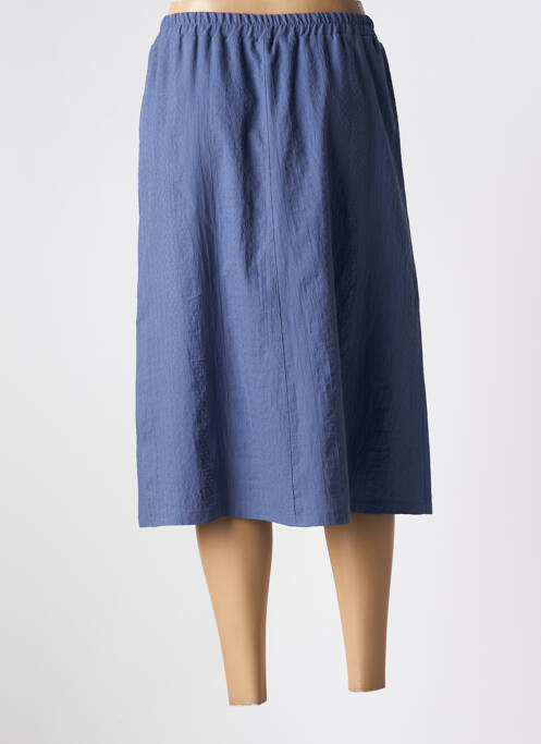 Jupe mi-longue coupe évasée bleu GRIFFON femme