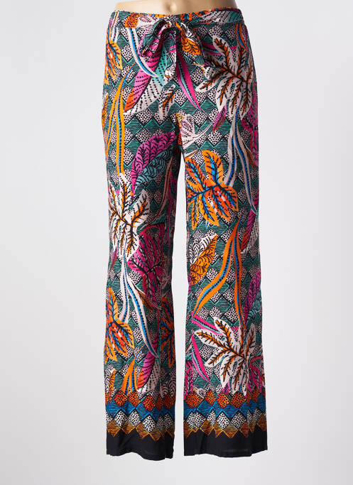 Pantalon droit noir MSN pour femme