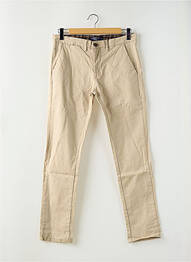 Pantalon chino stretch taille normale beige BRUCE & BUTLER  homme