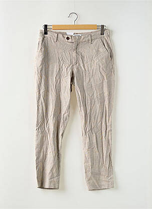 Pantalon chino tissage chiné taille normale beige JACK & JONES homme