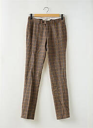 Pantalon slim tissage chiné taille normale marron L'IMPECCABLE MARCEL homme