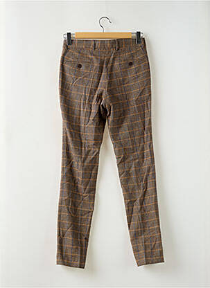 Pantalon slim tissage chiné taille normale marron L'IMPECCABLE MARCEL homme