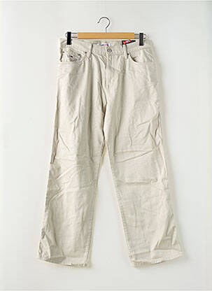 Jeans coupe large fermeture zippée sous rabat boutonné taille normale beige TOMMY HILFIGER homme