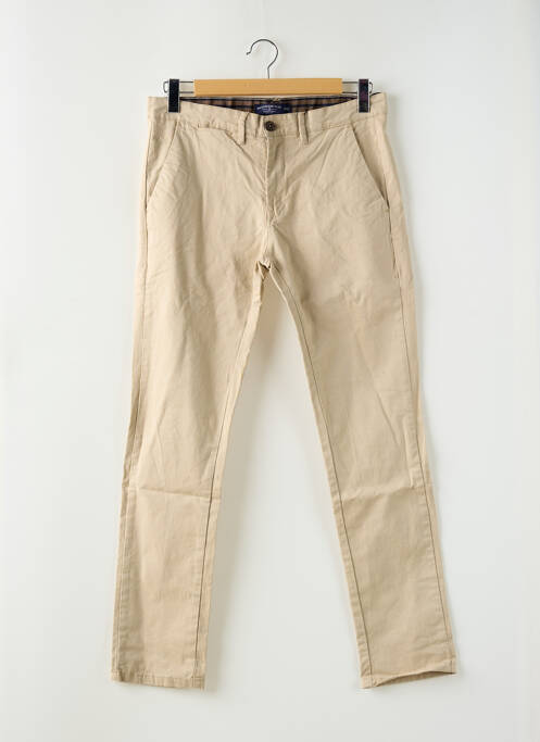 Pantalon chino stretch taille normale beige BRUCE & BUTLER  homme