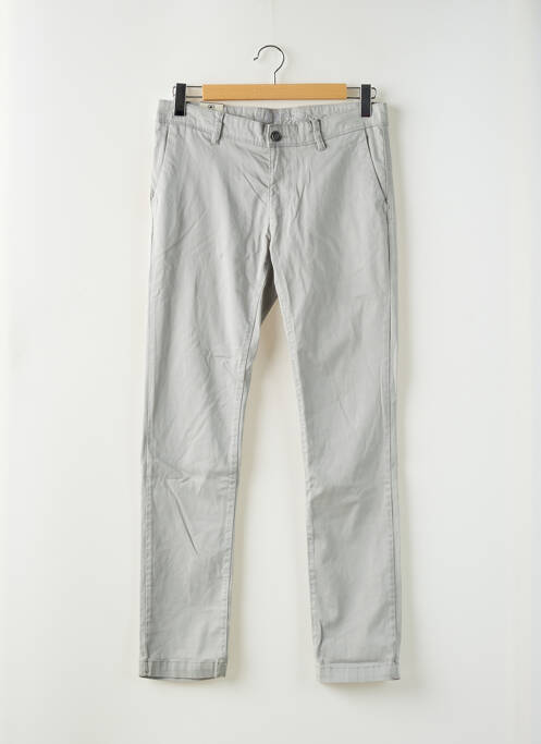 Pantalon chino stretch taille normale gris LERROS homme