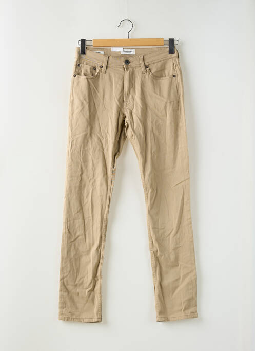 Pantalon slim beige JACK & JONES pour homme