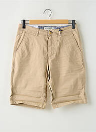 Bermuda taille à pinces taille normale beige PRIVATE BLUE homme