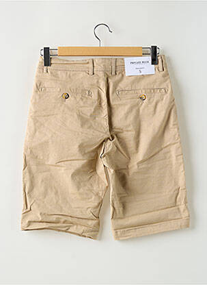 Bermuda taille à pinces taille normale beige PRIVATE BLUE homme