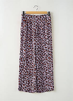 Pantalon large tissage crêpe taille normale violet BELLITA femme