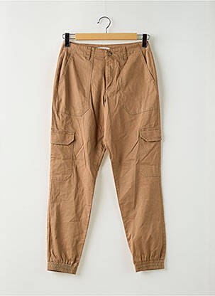 Pantalon cargo resserrée sur le bas taille normale marron TOM TAILOR homme