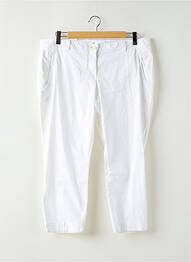 Pantalon 7/8 tissage popeline taille normale blanc TOM TAILOR femme