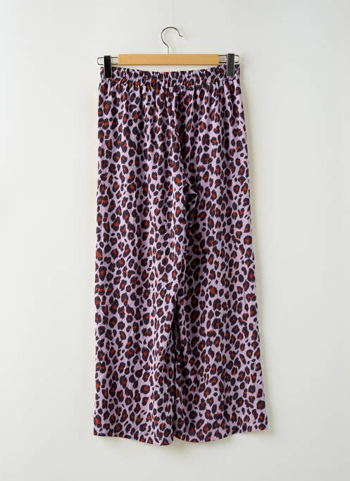 Pantalon large tissage crêpe taille normale violet BELLITA femme